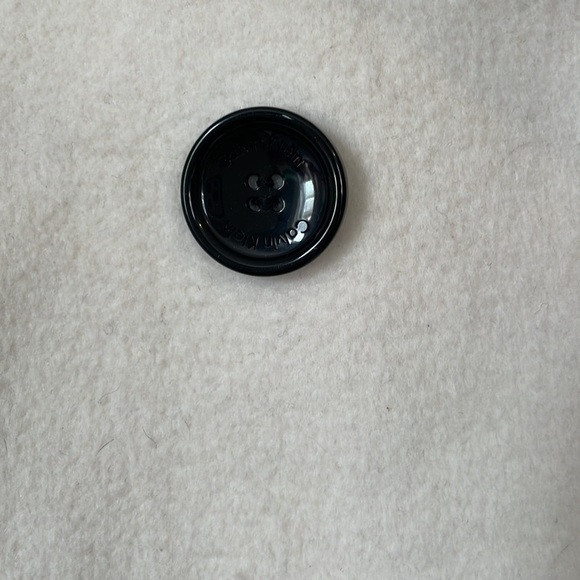 Calvin Klein white cream double single breasted pea coat trench coat soft sz 4 - Picture 9 of 16